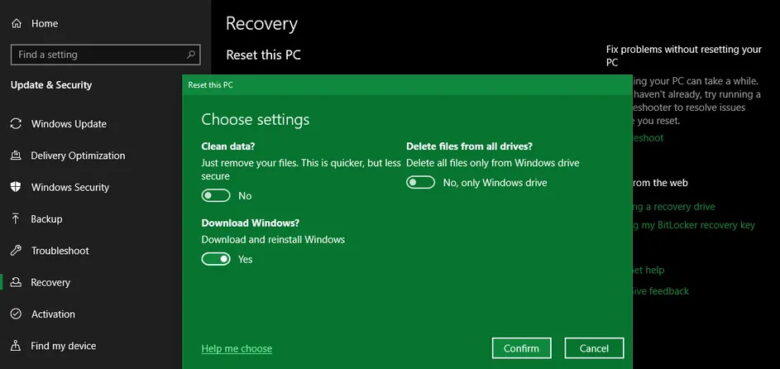 นี่คือการรีเซ็ตพีซี Windows 10