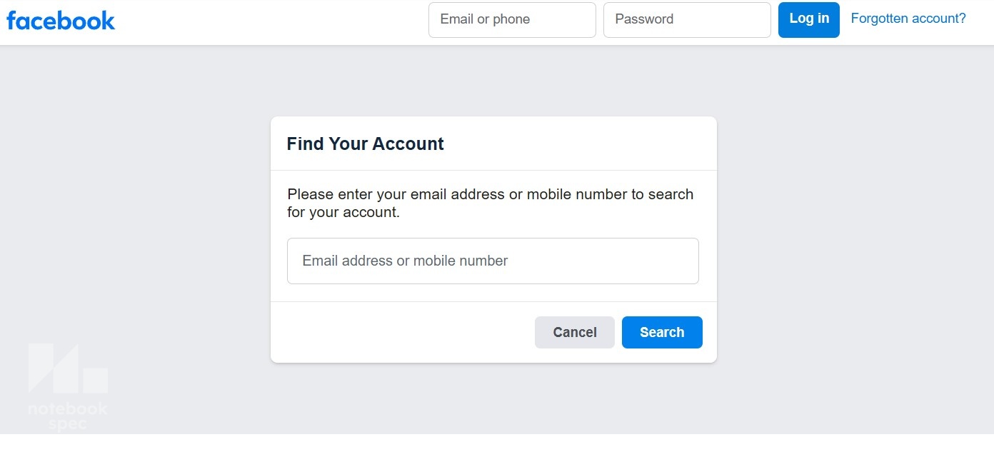 ลืมรหัสผ่านอีเมล์ที่ใช้เข้าสู่ระบบ Facebook
